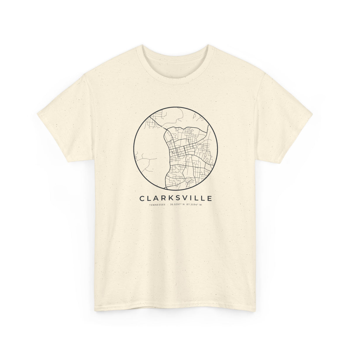 Clarksville Street Map T-Shirt