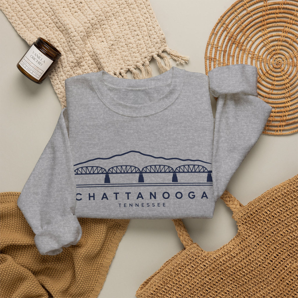 Chattanooga Walnut Street Bridge Crewneck Sweatshirt