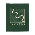 Jackson Topo Map Blanket (Forest Green)