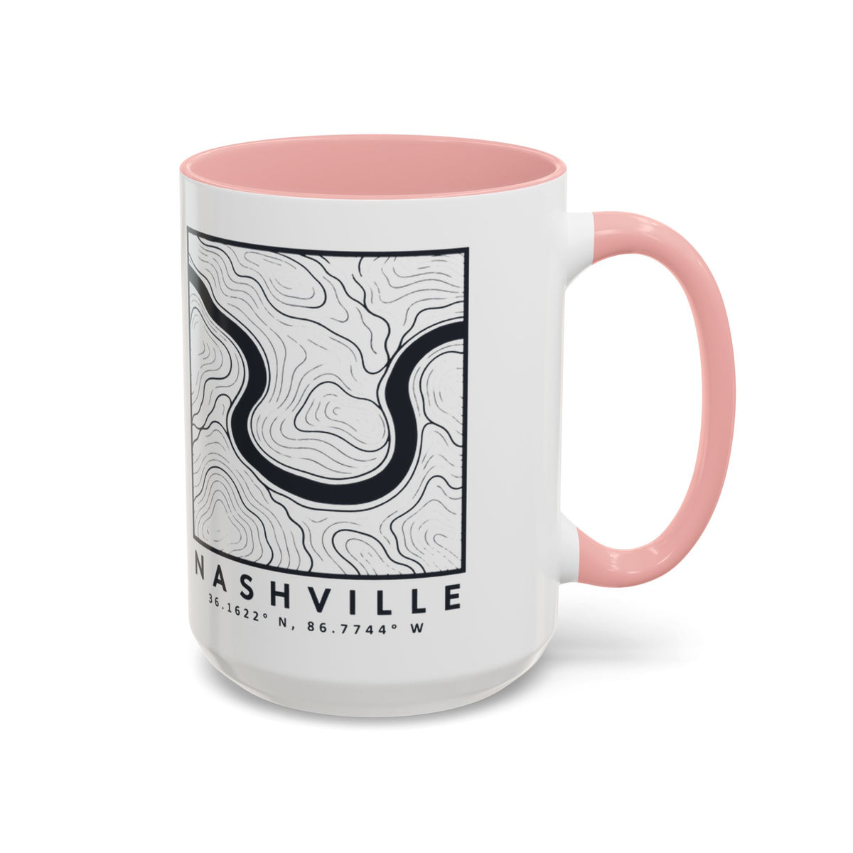 Nashville Topo Map Accent Mug