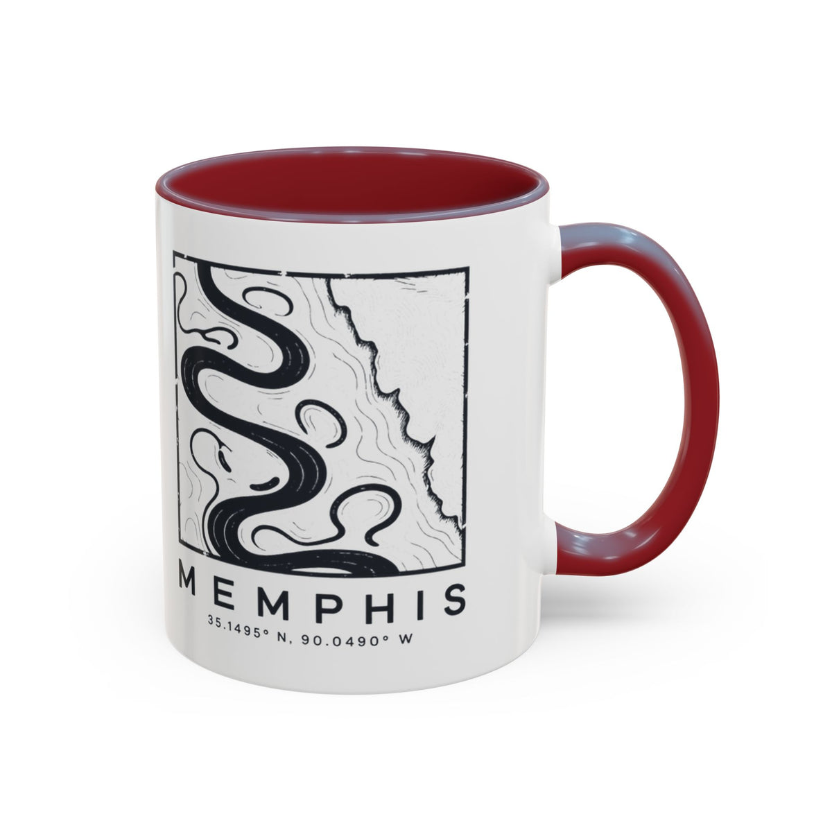 Memphis Topo Map Accent Mug