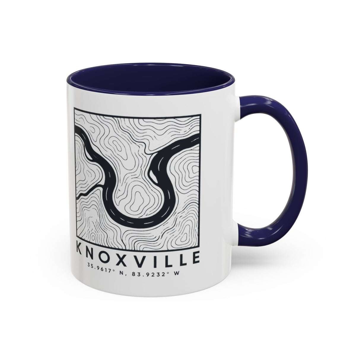 Knoxville Topo Map Accent Mug