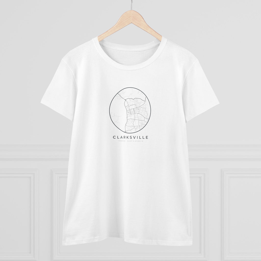 Clarksville Street Map Women's T-Shirt