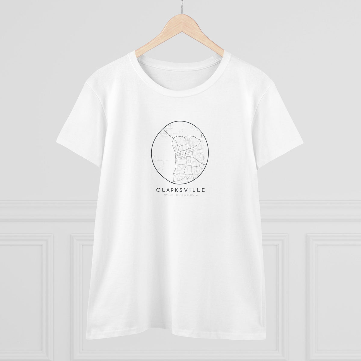 Clarksville Street Map Women's T-Shirt