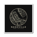 Nashville Street Map Magnet (Black)