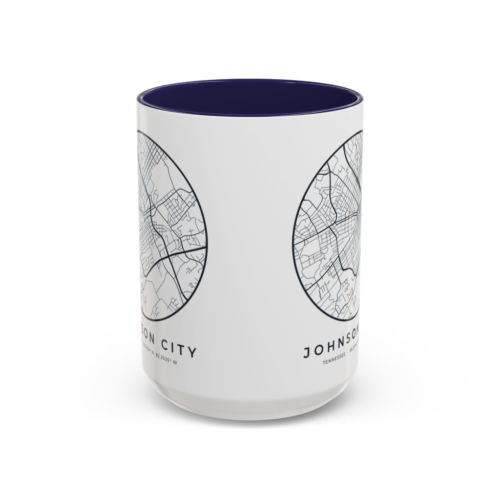 Johnson City Street Map Accent Mug