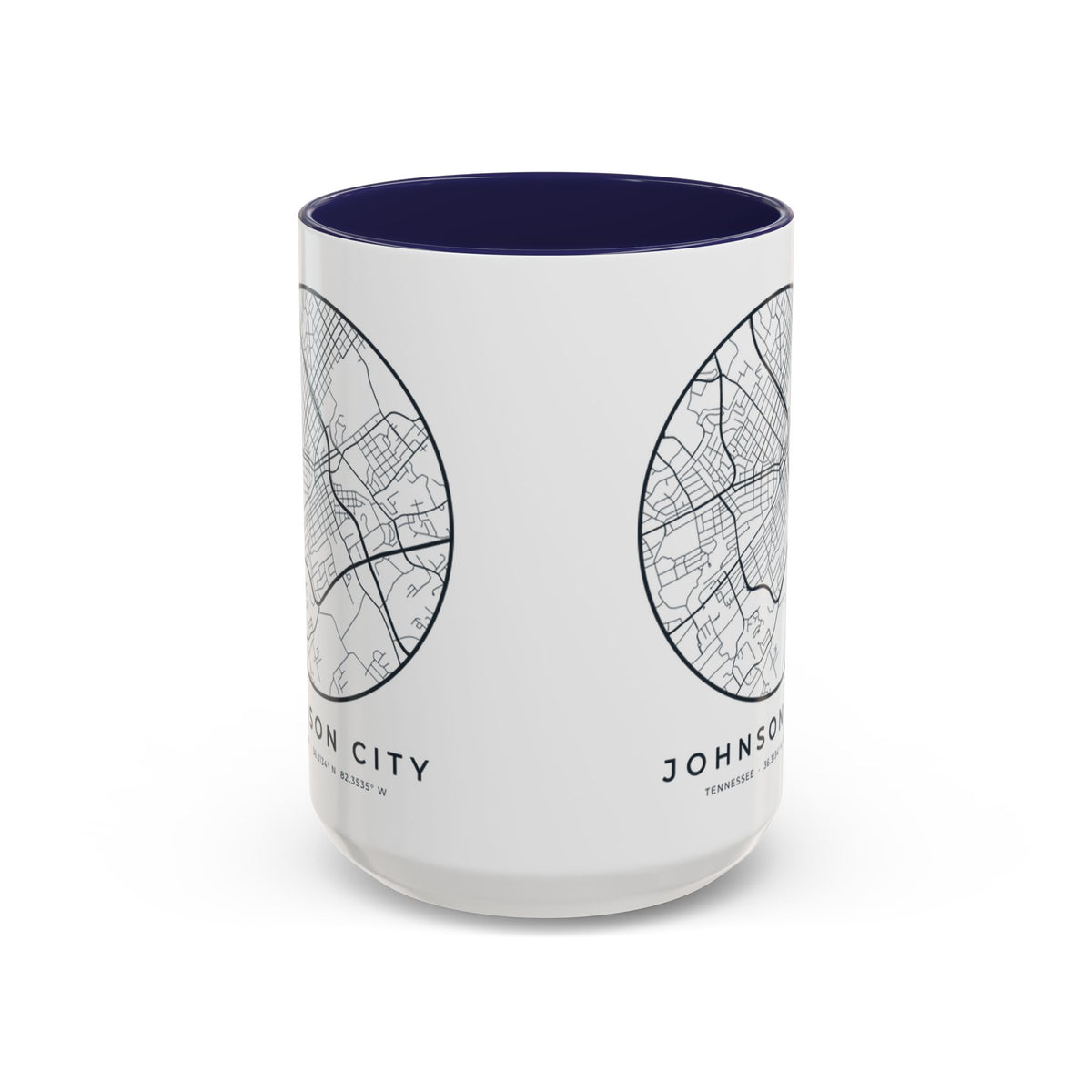 Johnson City Street Map Accent Mug
