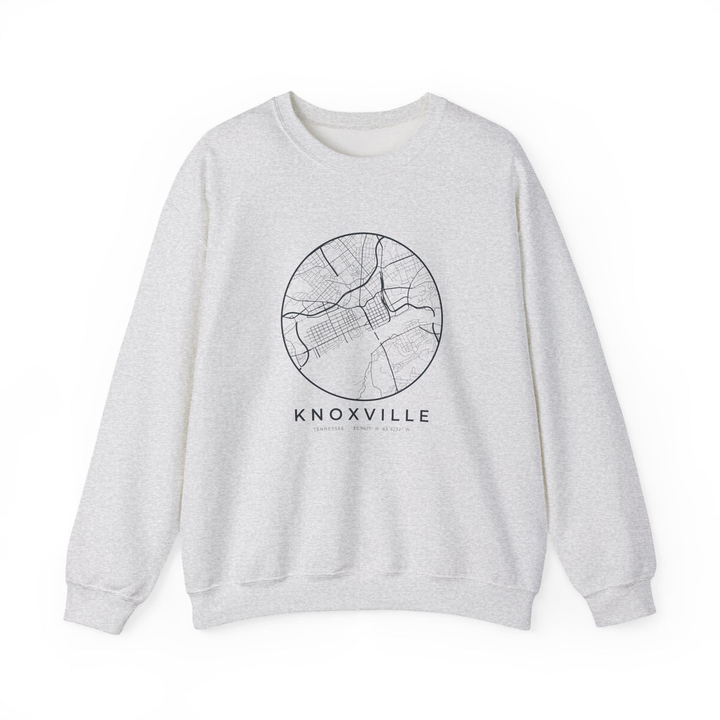 Knoxville Street Map Crewneck Sweatshirt