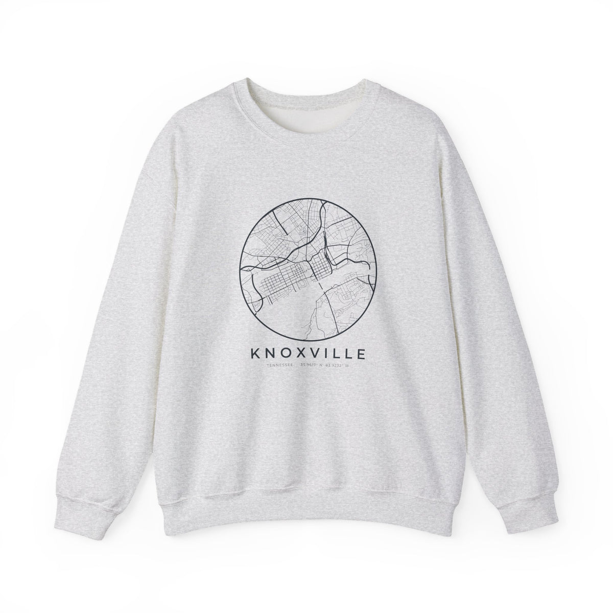Knoxville Street Map Crewneck Sweatshirt