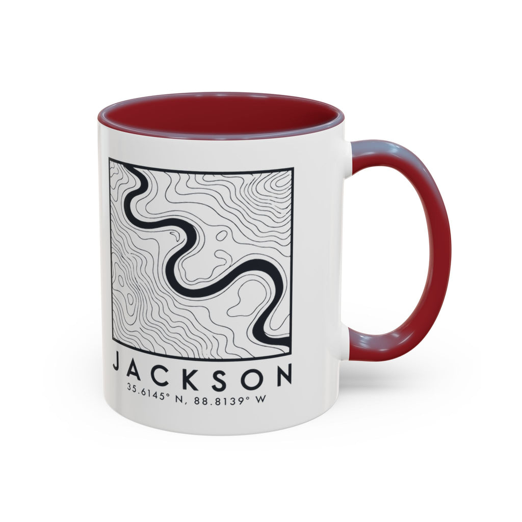 Jackson Topo Map Accent Mug