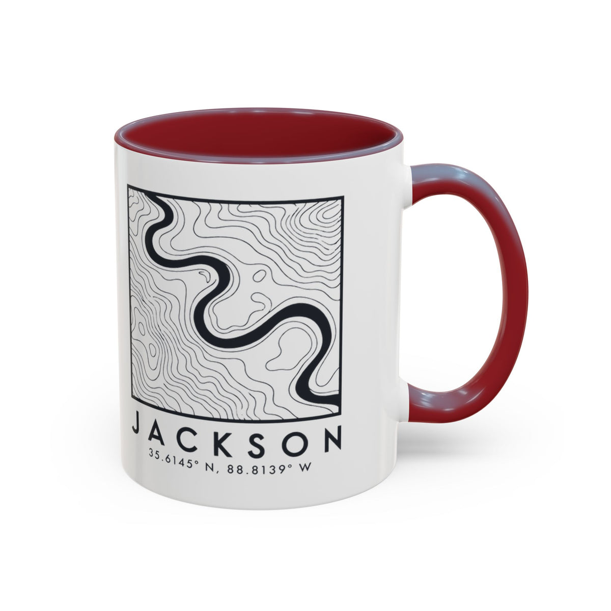 Jackson Topo Map Accent Mug