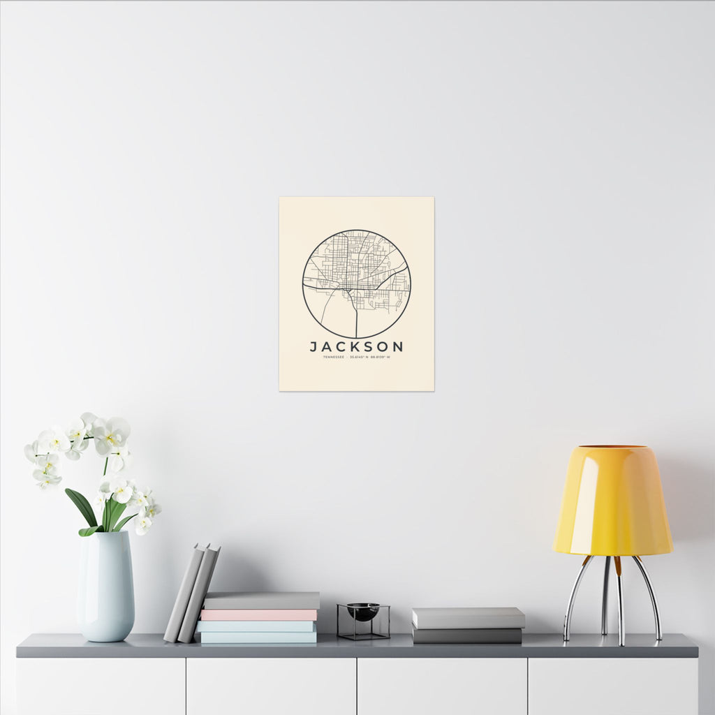 Jackson Street Map Canvas Print