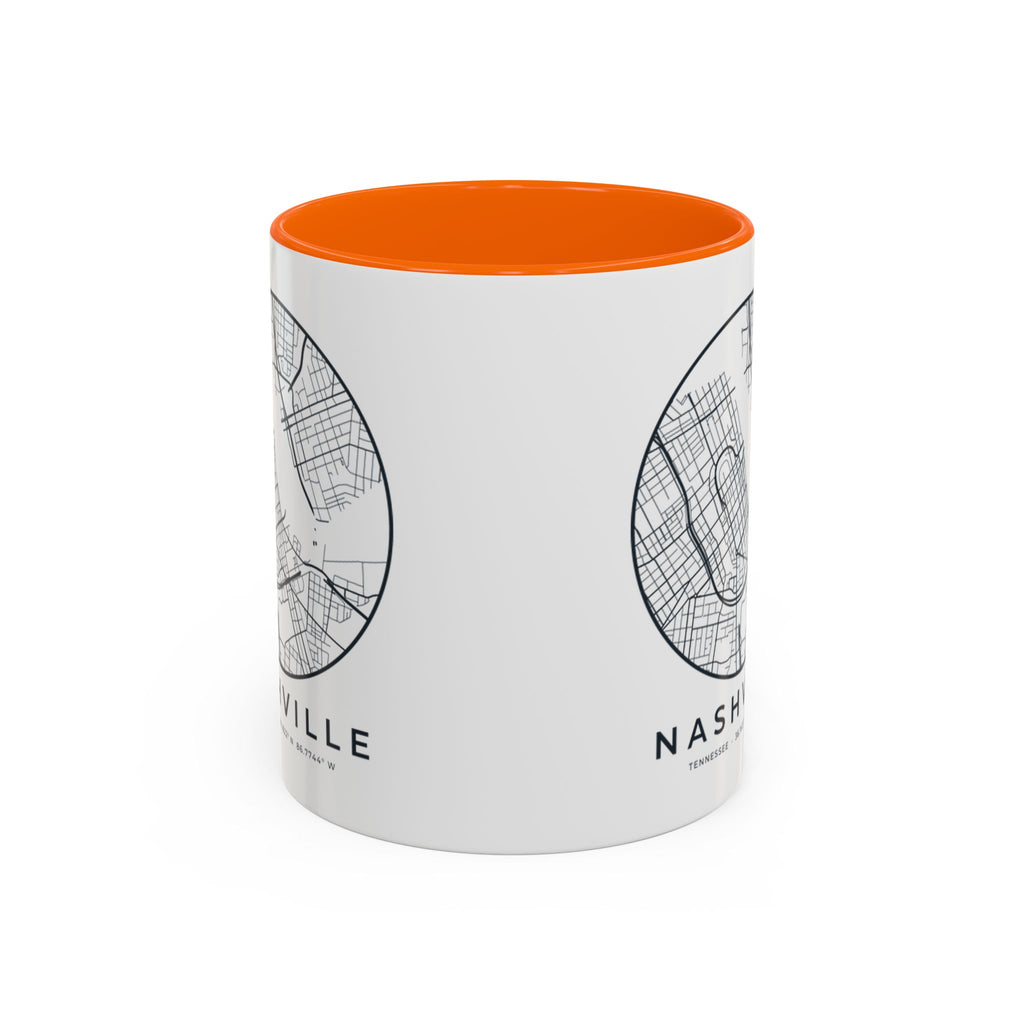 Nashville Street Map Accent Mug
