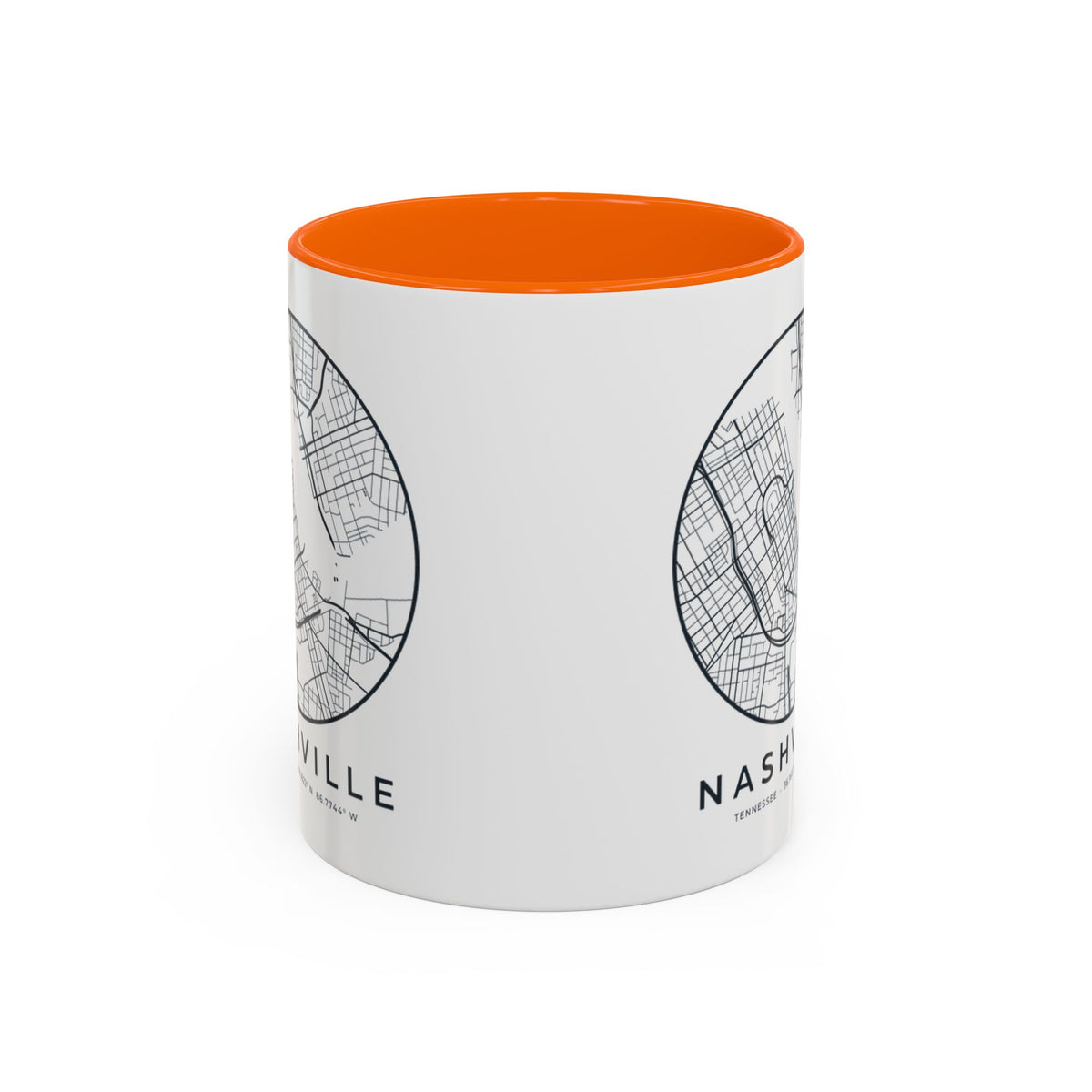 Nashville Street Map Accent Mug
