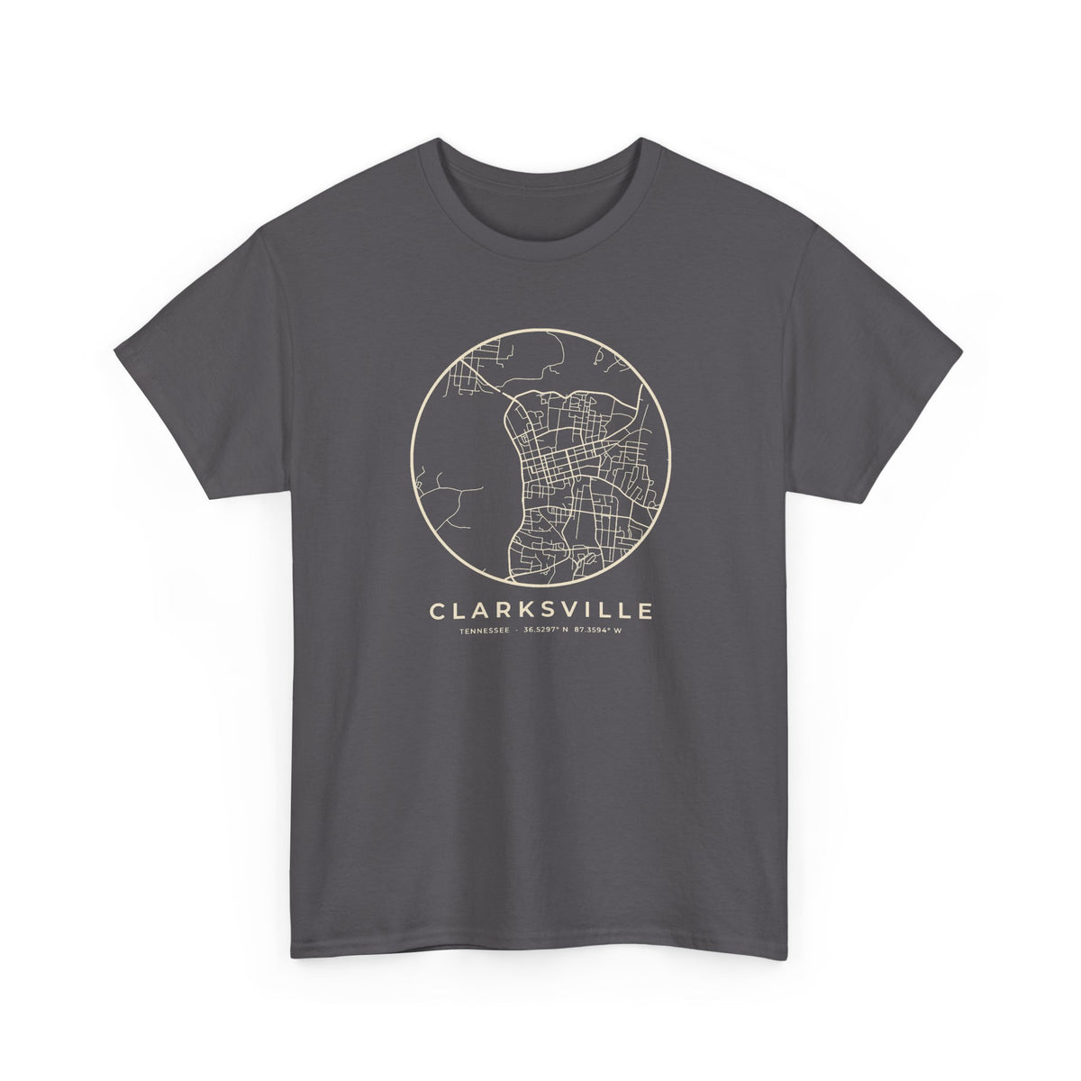 Clarksville Street Map T-Shirt