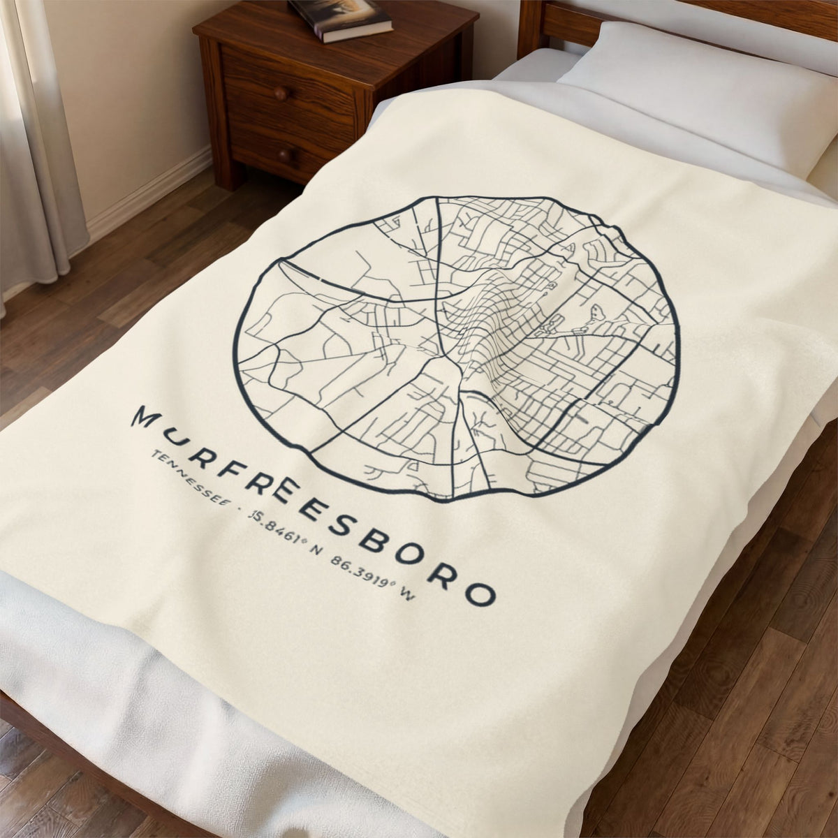 Murfreesboro Street Map Blanket