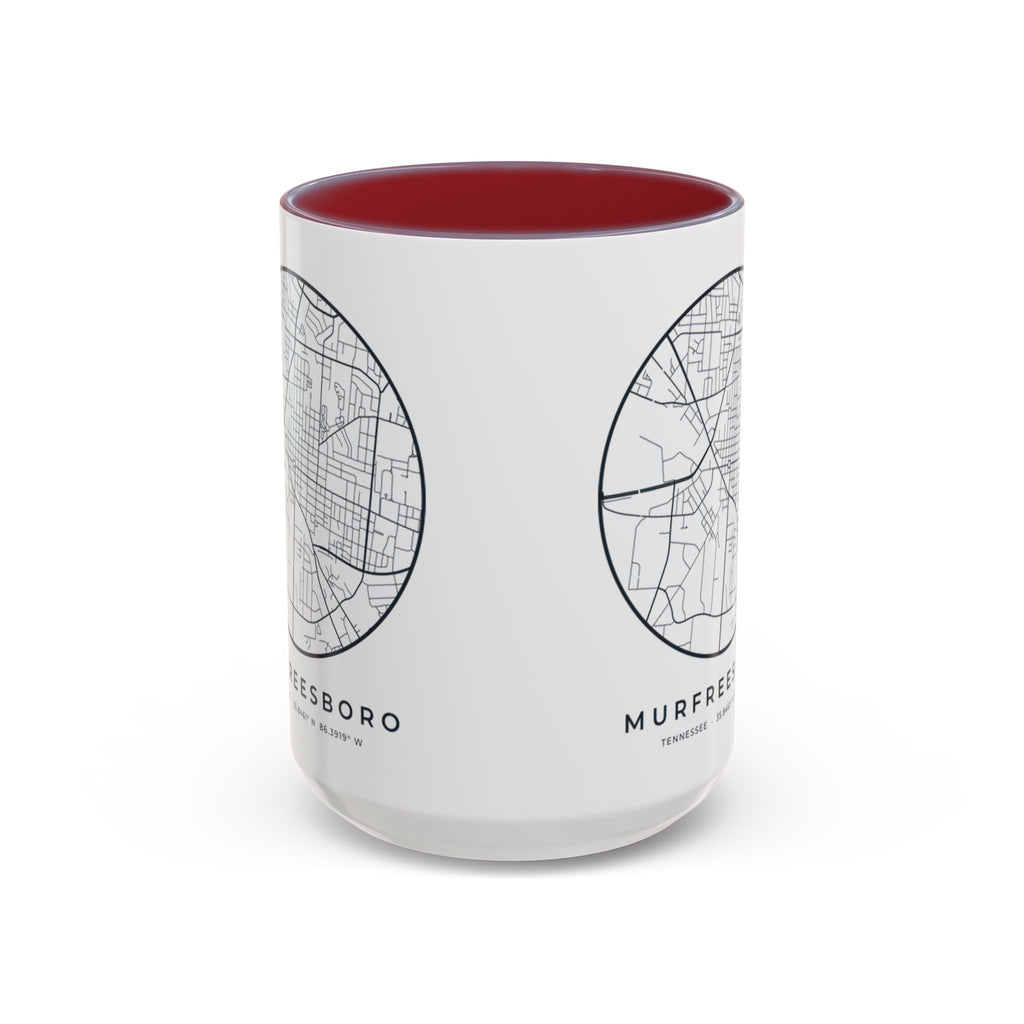 Murfreesboro Street Map Accent Mug