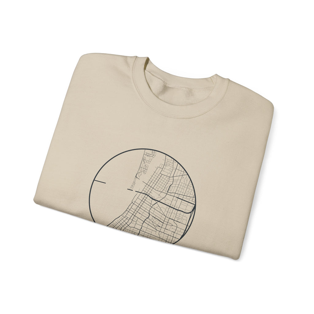 Memphis Street Map Crewneck Sweatshirt