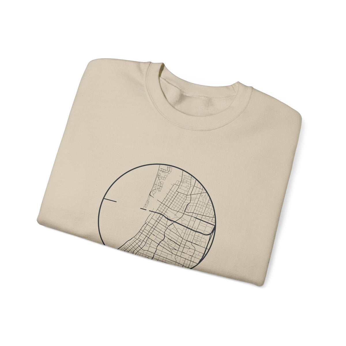 Memphis Street Map Crewneck Sweatshirt