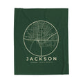 Jackson Street Map Blanket (Forest Green)
