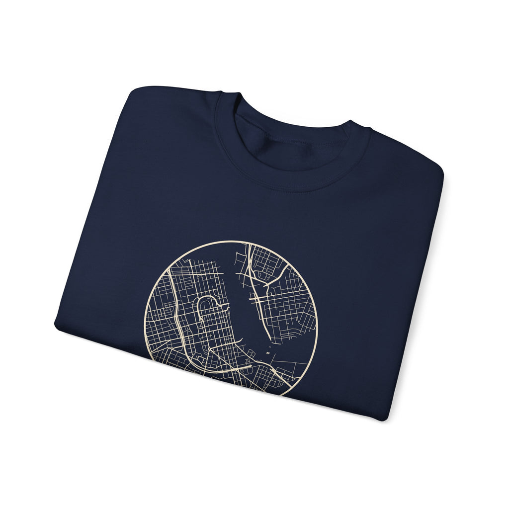 Nashville Street Map Crewneck Sweatshirt