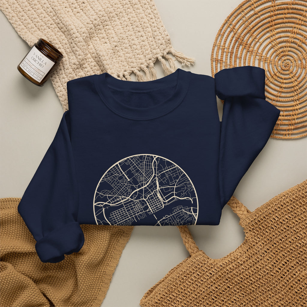 Knoxville Street Map Crewneck Sweatshirt