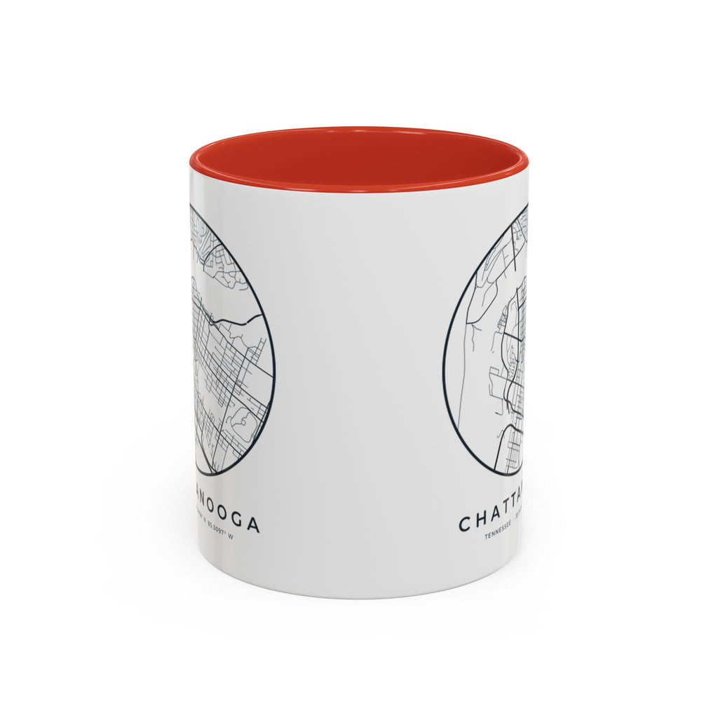Chattanooga Street Map Accent Mug