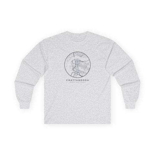 Chattanooga Street Map Long Sleeve T-Shirt