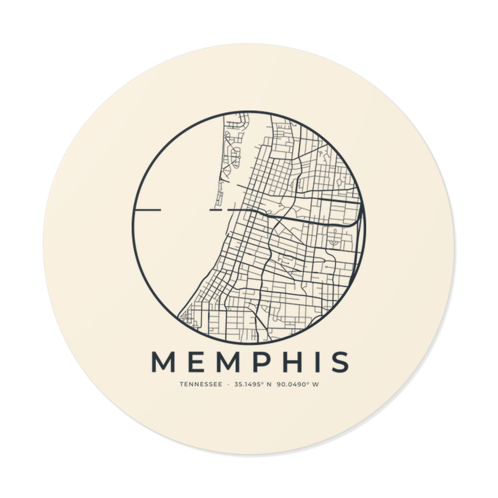 Memphis Street Map Sticker