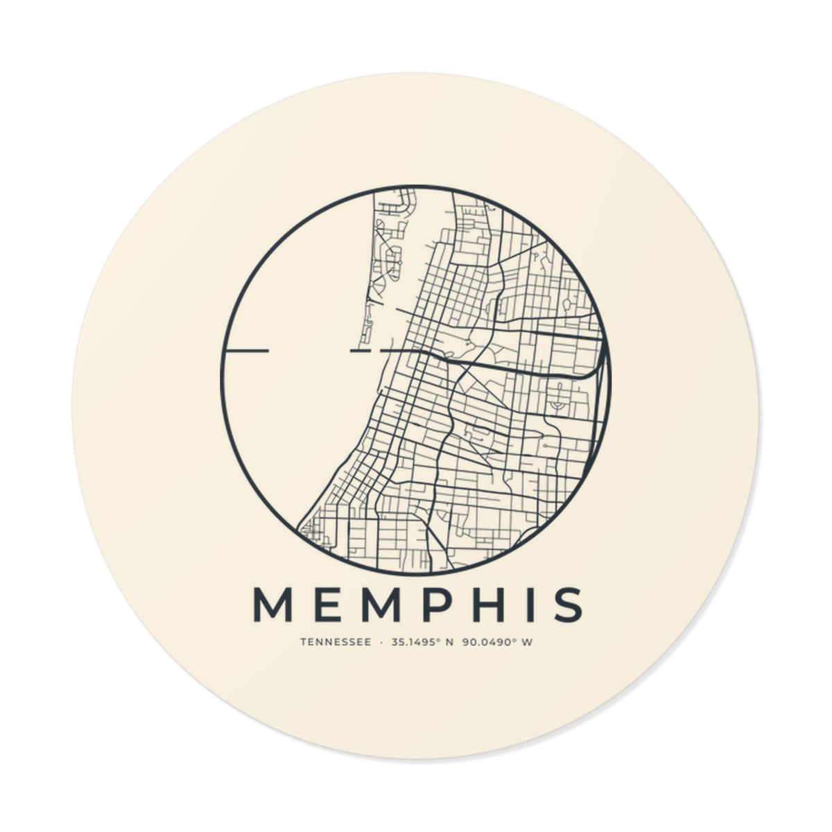 Memphis Street Map Sticker
