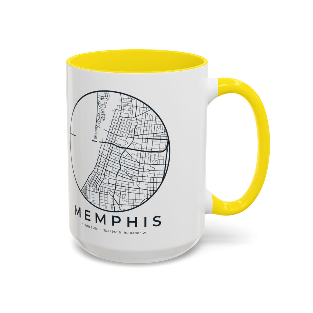 Memphis Street Map Accent Mug