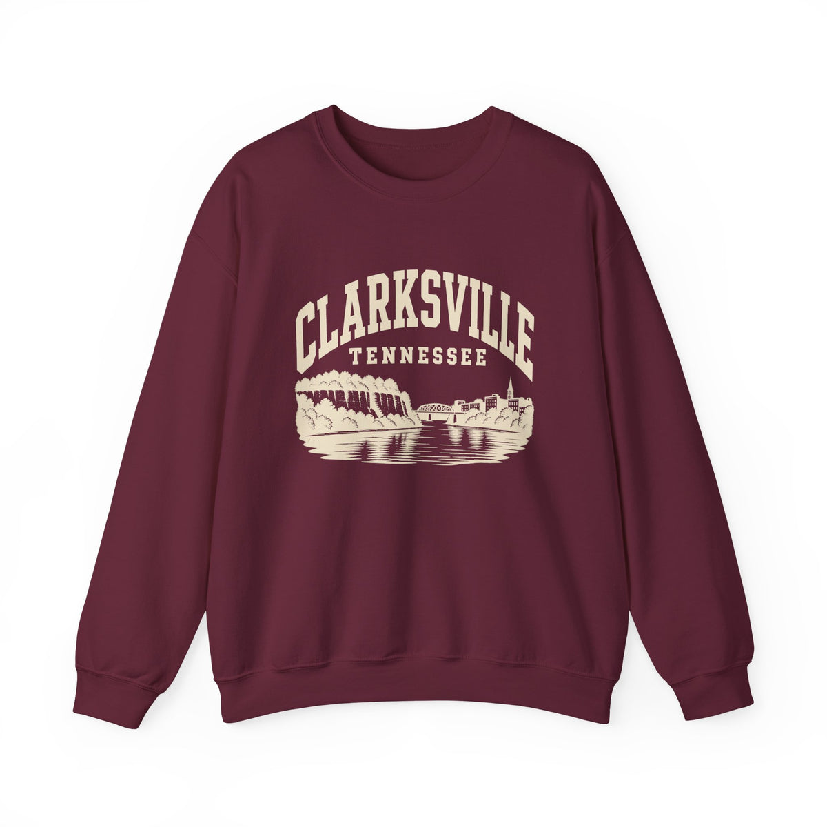 Clarksville Vintage Varsity Crewneck Sweatshirt