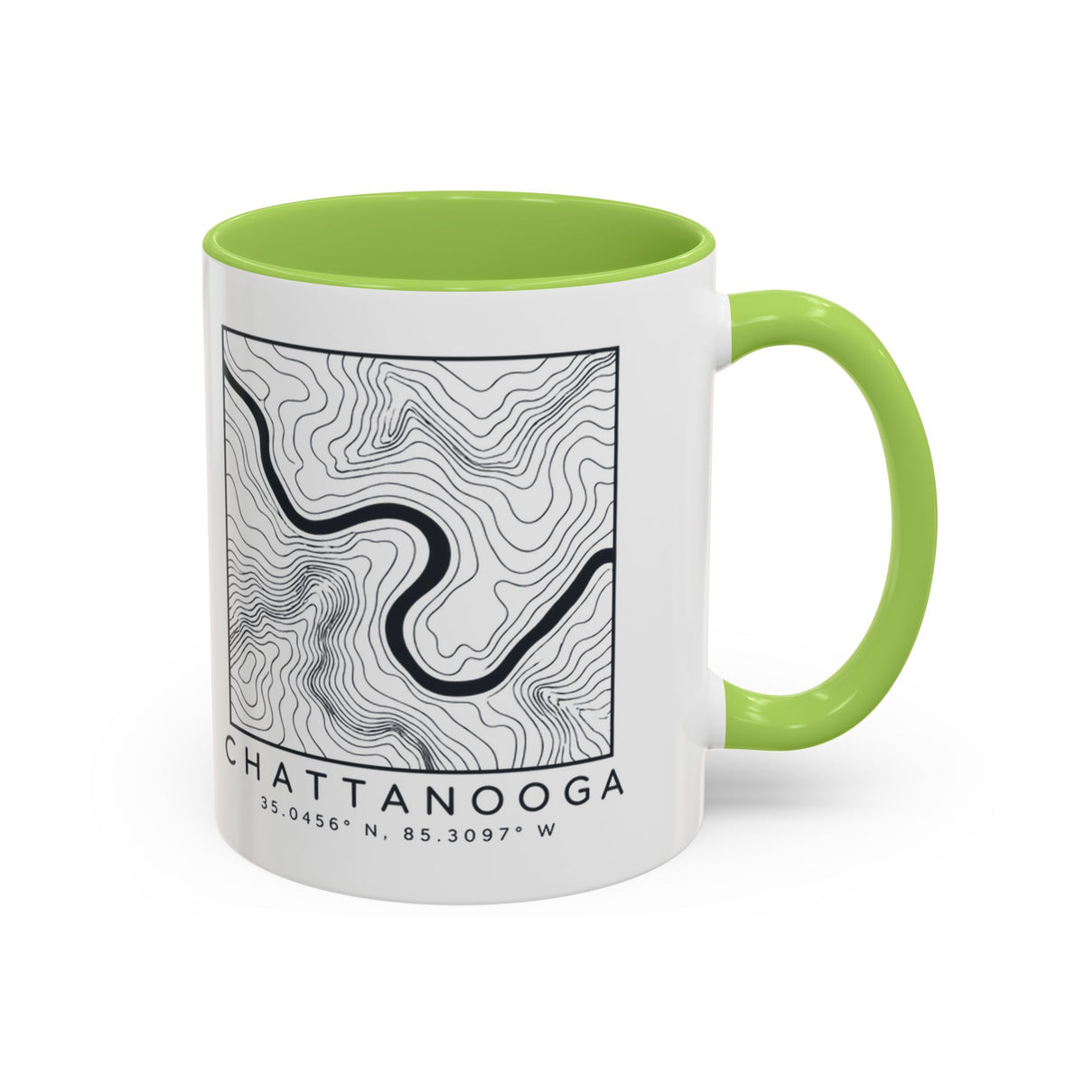 Chattanooga Topo Map Accent Mug