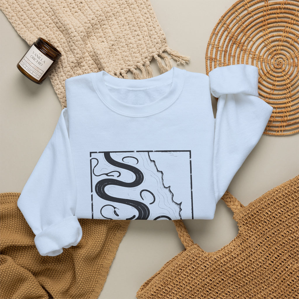 Memphis Topo Map Crewneck Sweatshirt