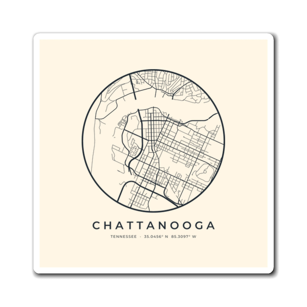 Chattanooga Street Map Magnet