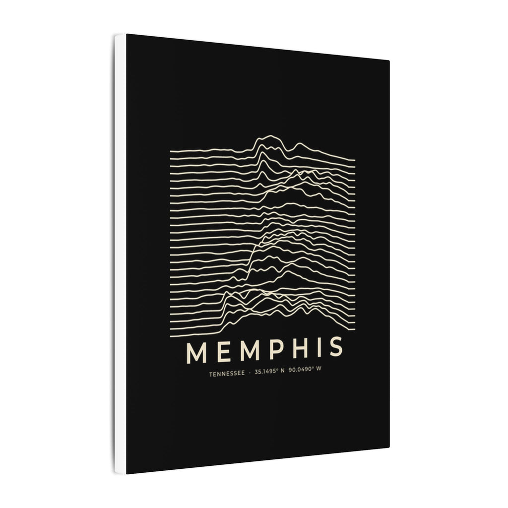 Memphis Ridgeline Canvas Print (Black)