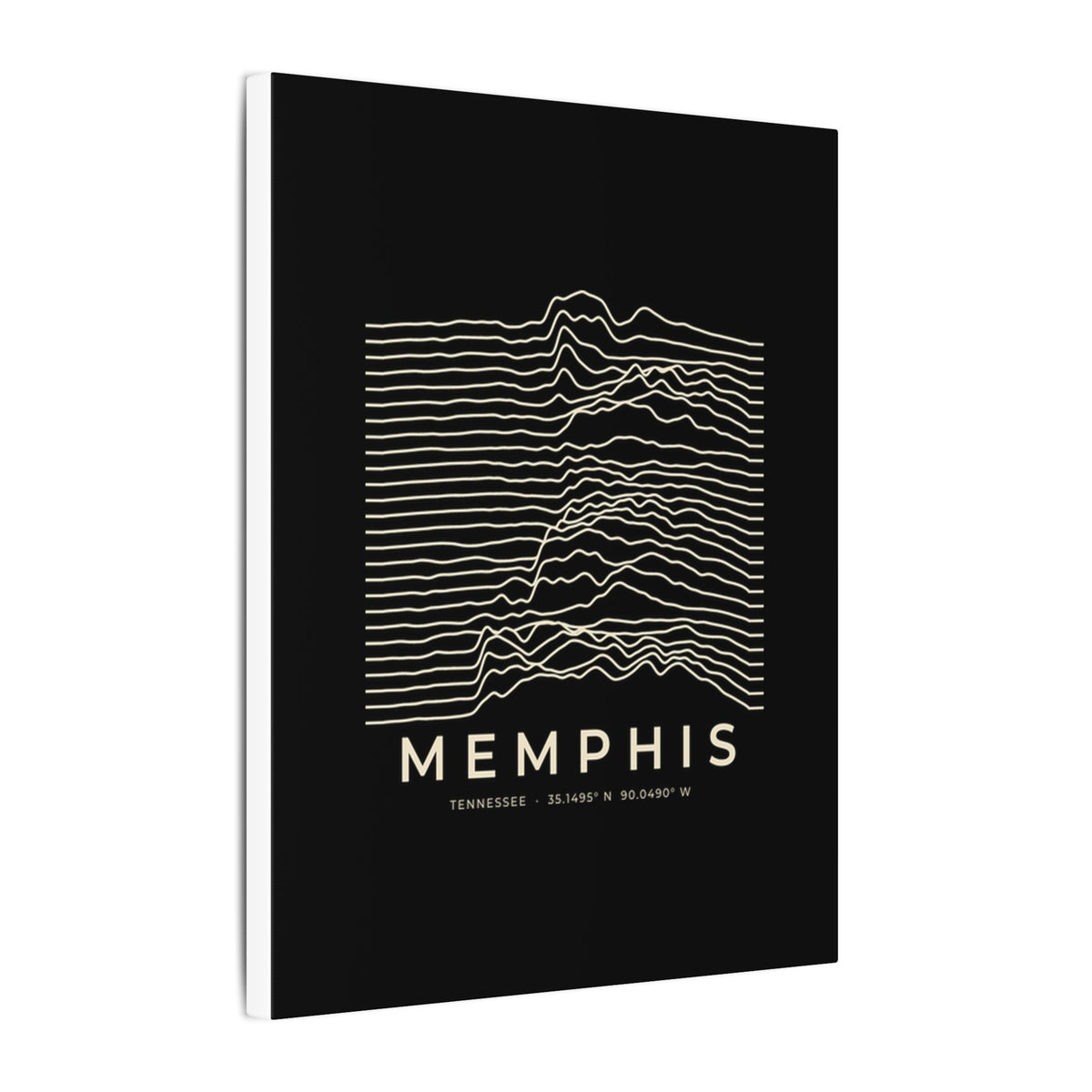 Memphis Ridgeline Canvas Print (Black)