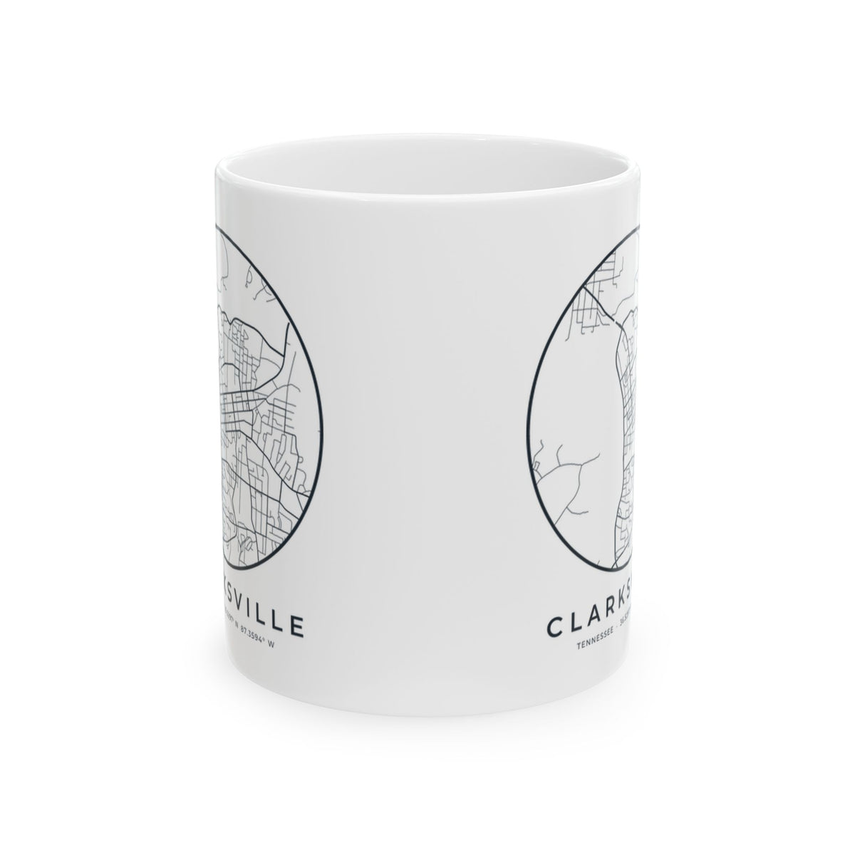 Clarksville Street Map Mug