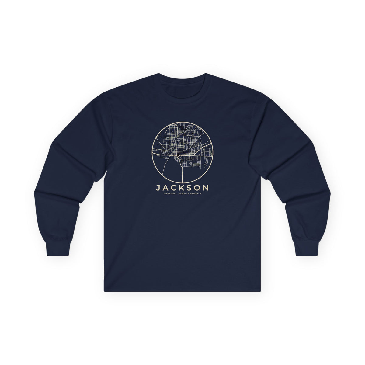 Jackson Street Map Long Sleeve T-Shirt