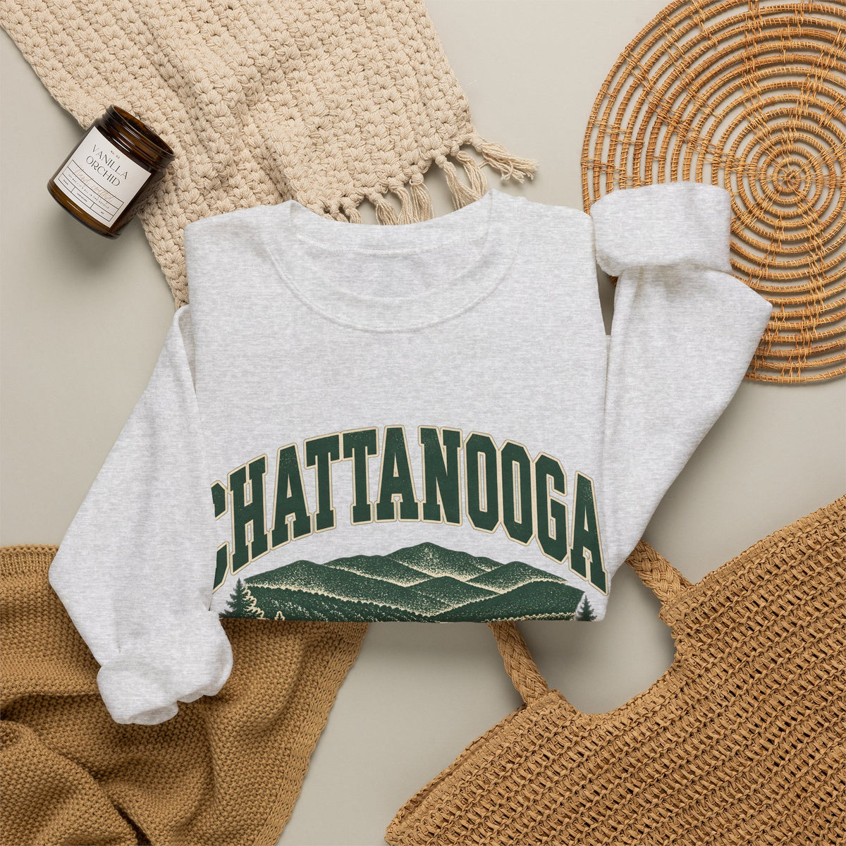 Chattanooga Vintage Varsity Crewneck Sweatshirt