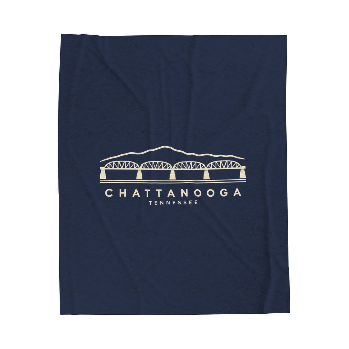 Chattanooga Walnut Street Bridge Blanket (Navy)
