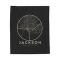 Jackson Street Map Blanket (Black)