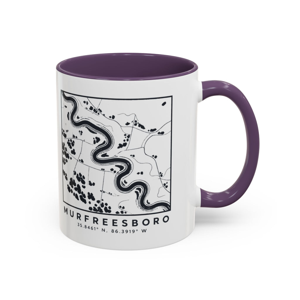 Murfreesboro Topo Map Accent Mug