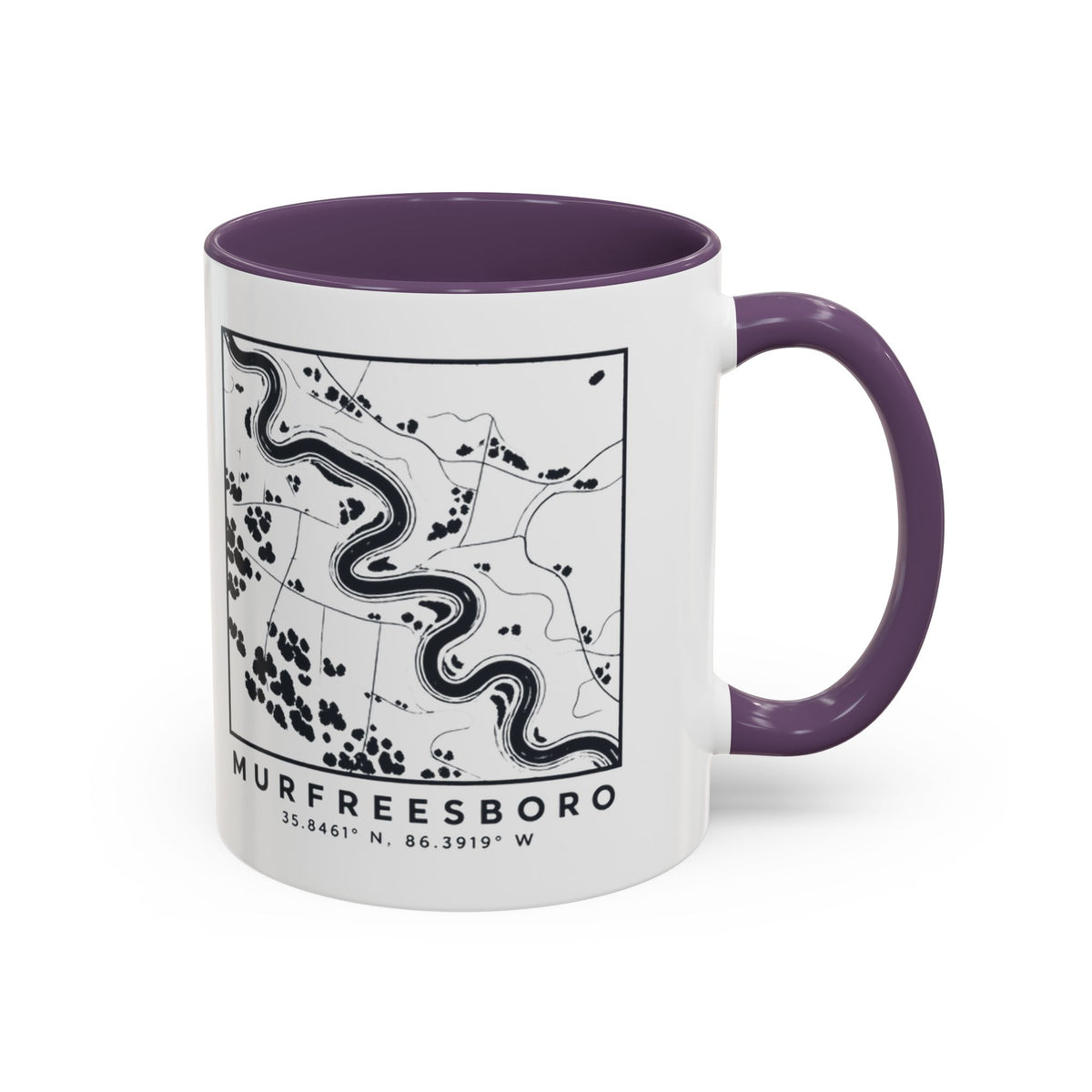 Murfreesboro Topo Map Accent Mug