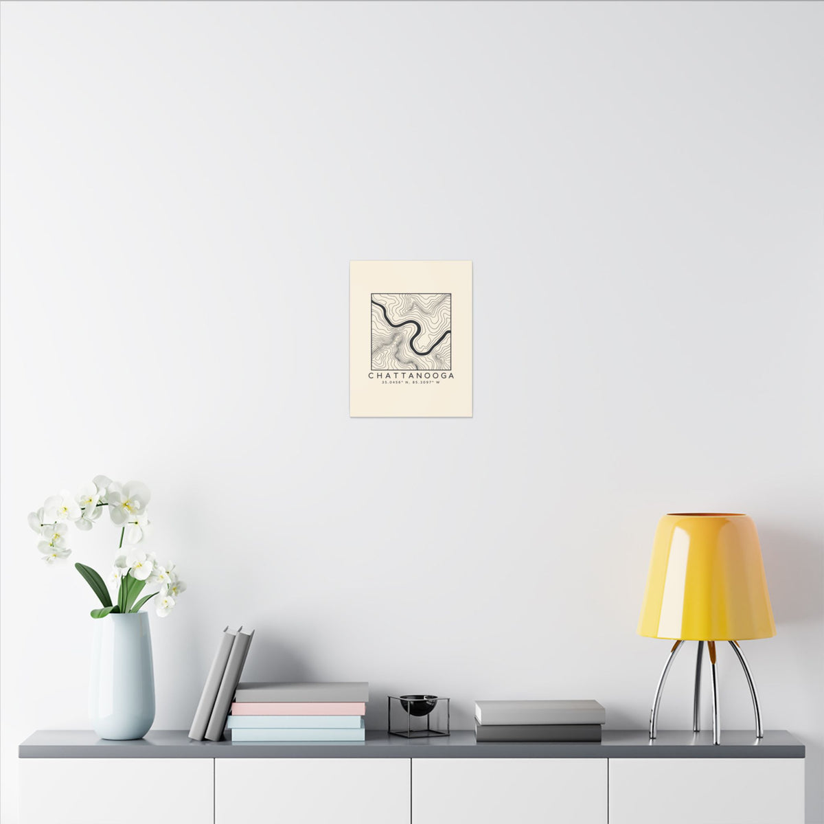 Chattanooga Topo Map Canvas Print