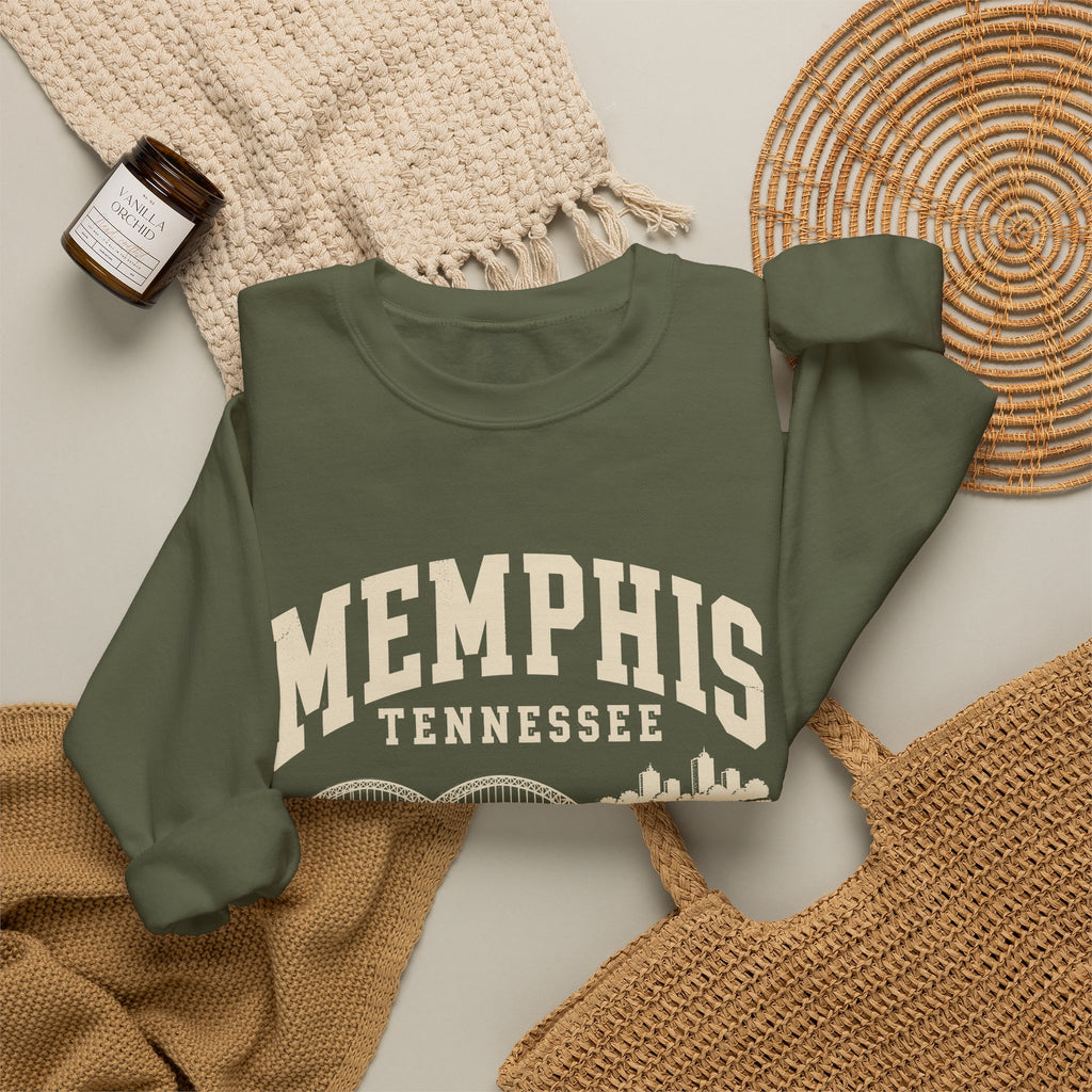 Memphis Vintage Varsity Crewneck Sweatshirt