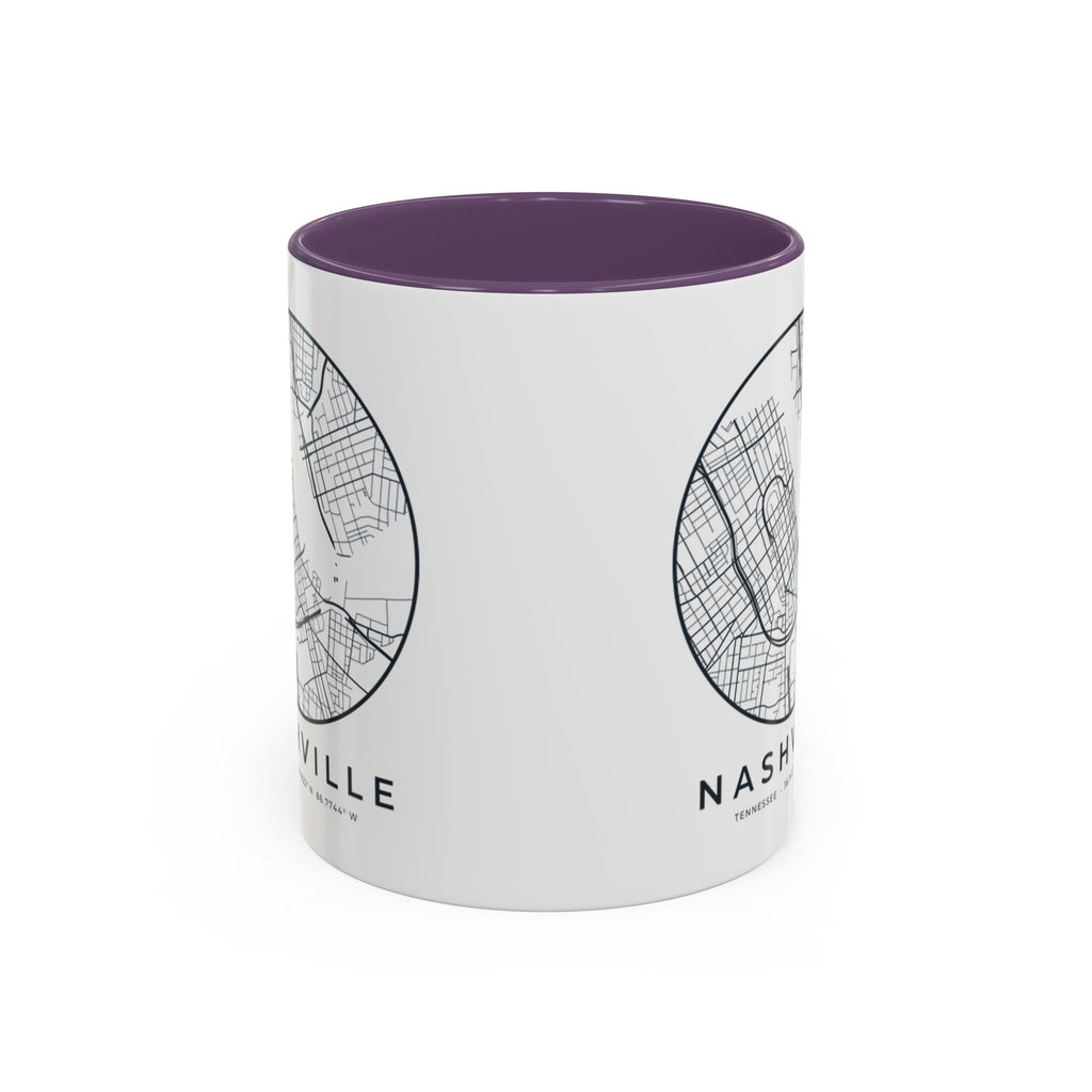 Nashville Street Map Accent Mug