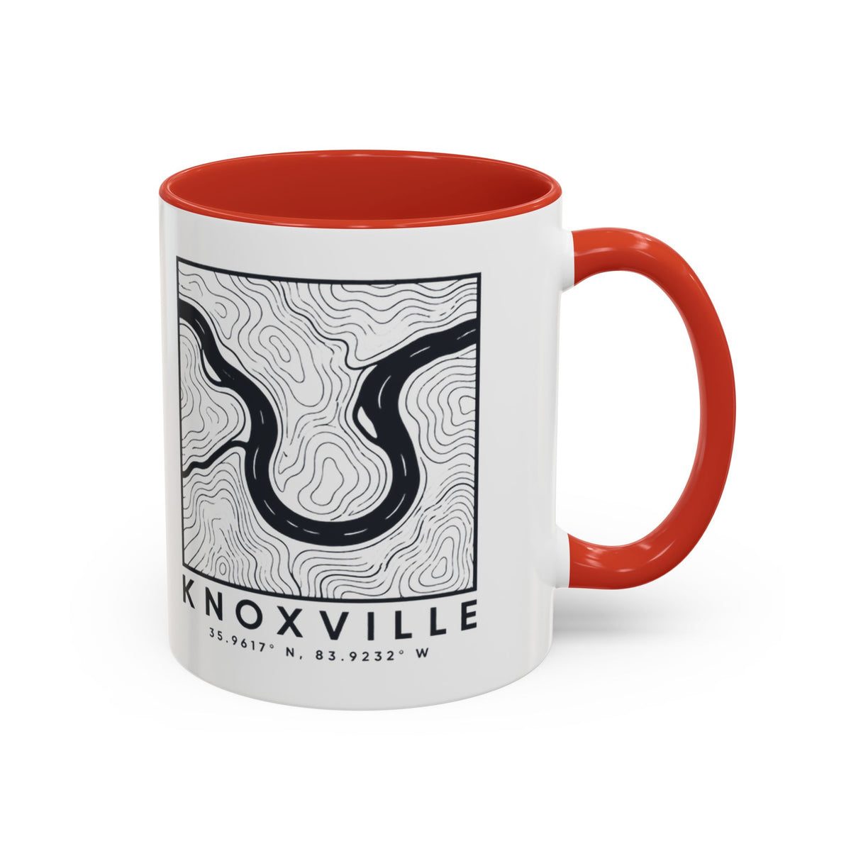 Knoxville Topo Map Accent Mug