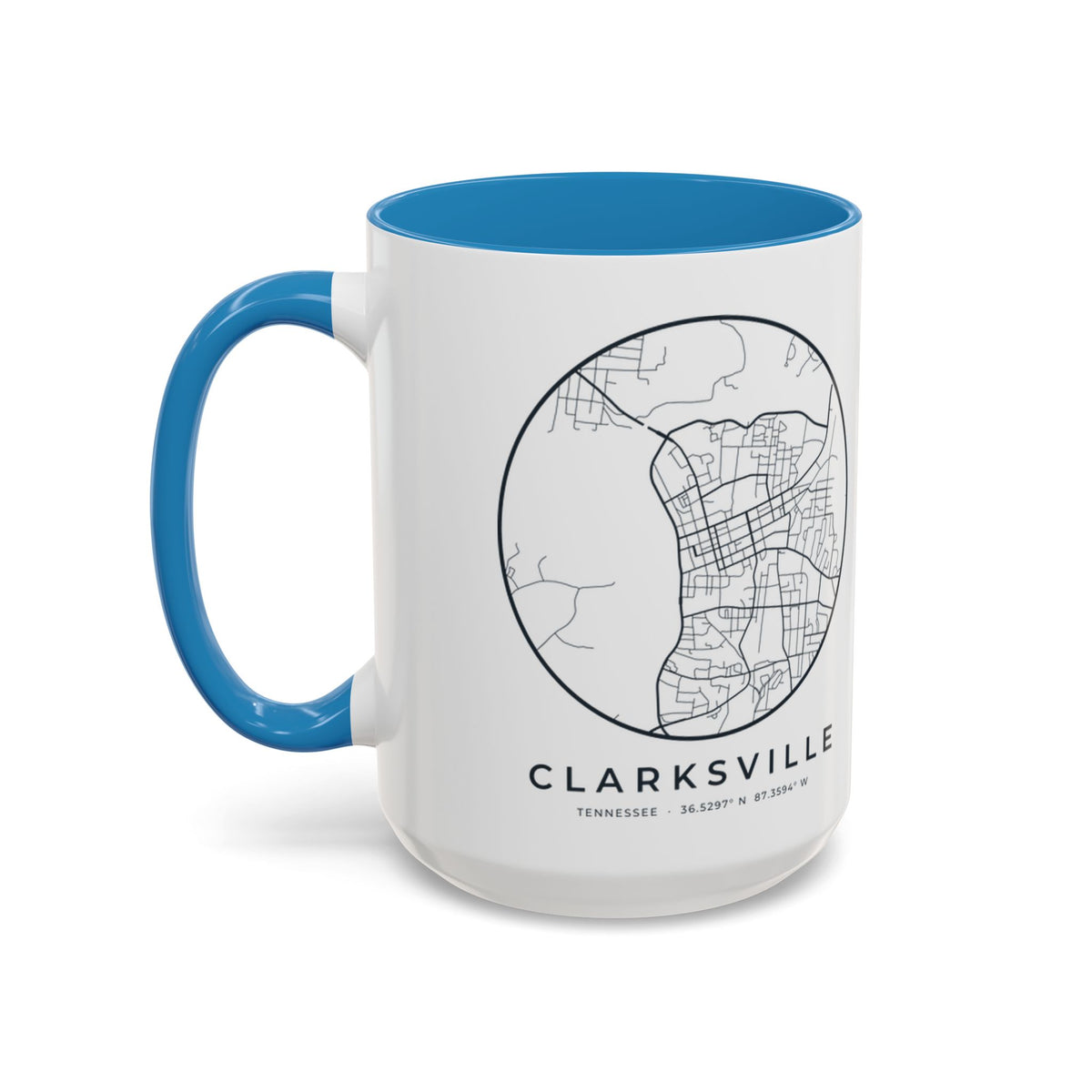 Clarksville Street Map Accent Mug