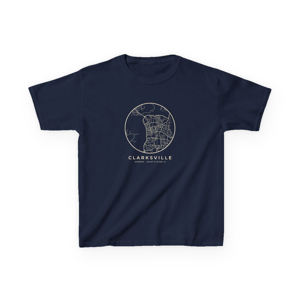 Clarksville Street Map Kids T-Shirt